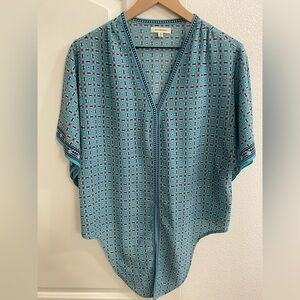Max Studio Teal Geometric 2 piece Set